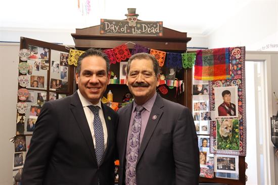 Congressman and Rep. Aguilar at ofrenda
