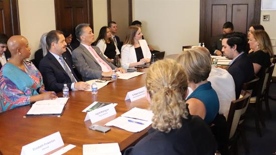 Roundtable participants listen